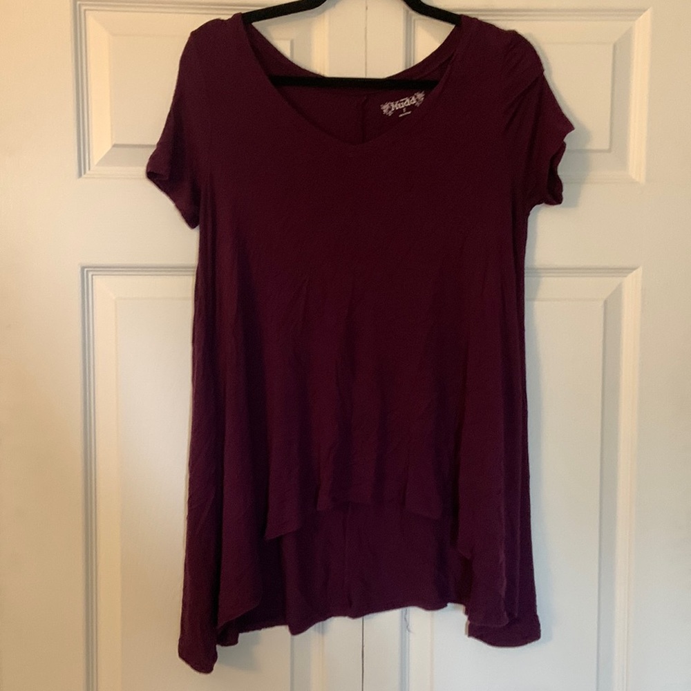 Burgundy top